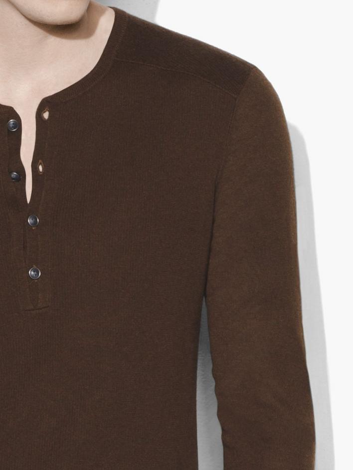 Silk & Cashmere Henley Sweater image number 3