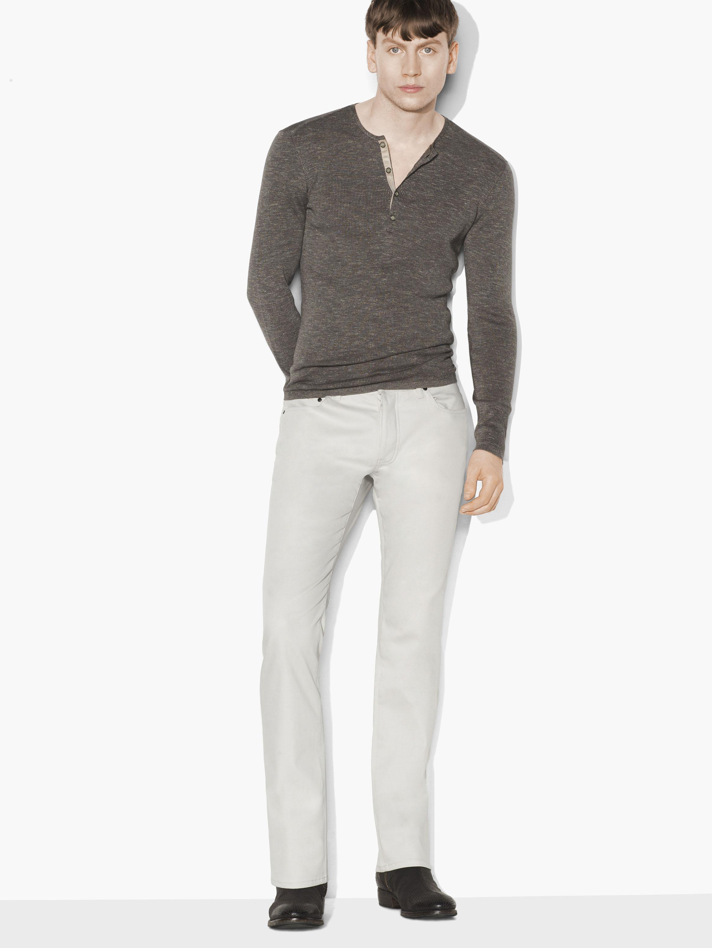 Staggered Rib Henley Sweater image number 1