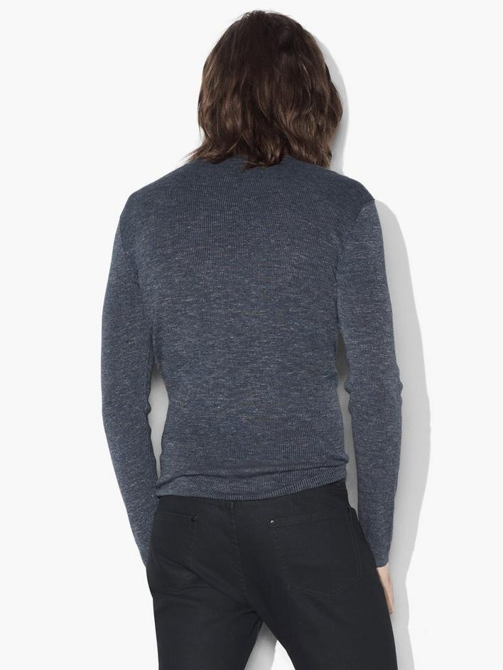 Staggered Rib Henley Sweater image number 2