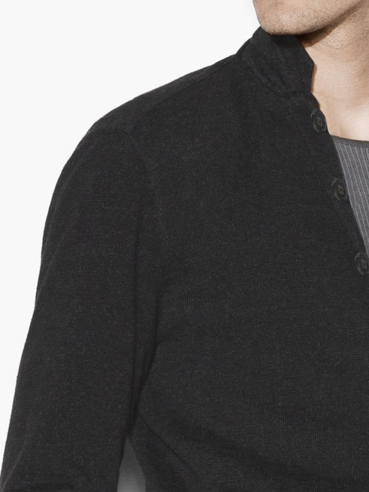 BUTTON FRONT SWEATER-JACKET image number 3