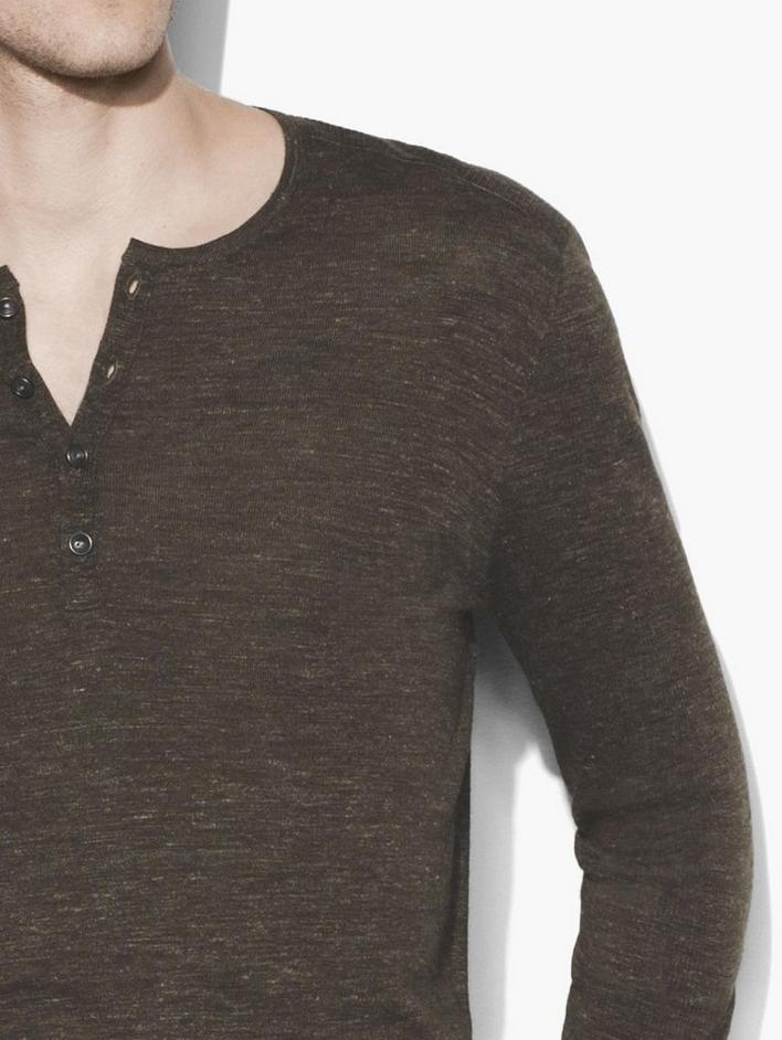 TEXTURE STITCH HENLEY image number 3