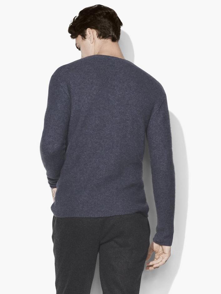 TUCK STITCH LONG SLEEVE CREW image number 2