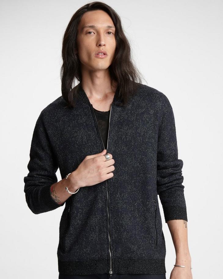 Plaid Jacquard Sweater Jacket image number 4