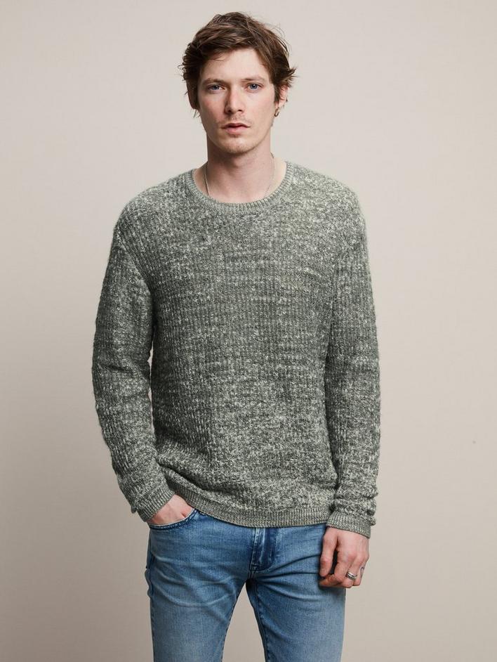 LS CREW WITH JACQUARD FINISH image number 1