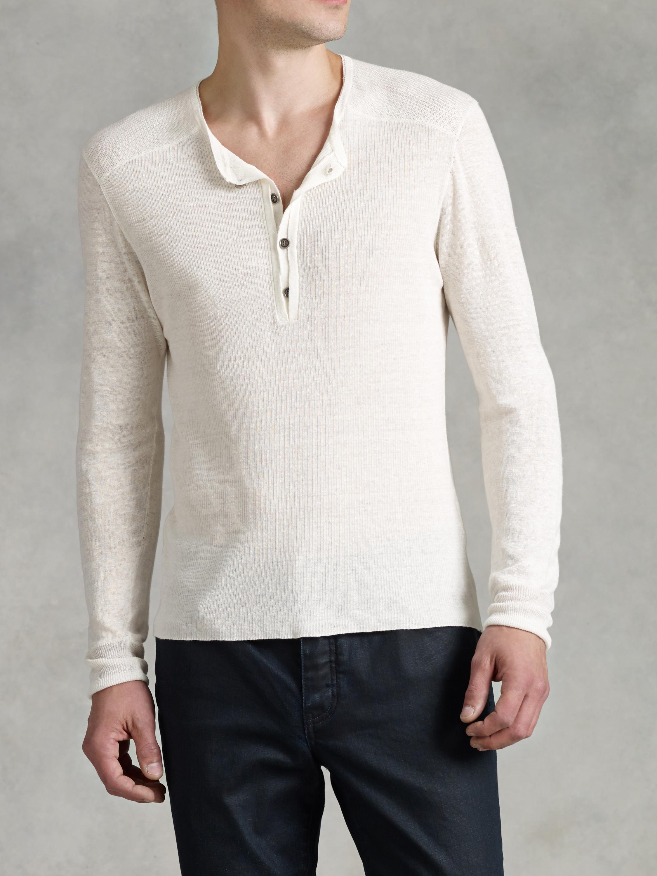 Linen Henley Sweater image number 1