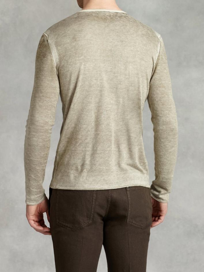 REVERSE PRINT HENLEY SWEATERS image number 2