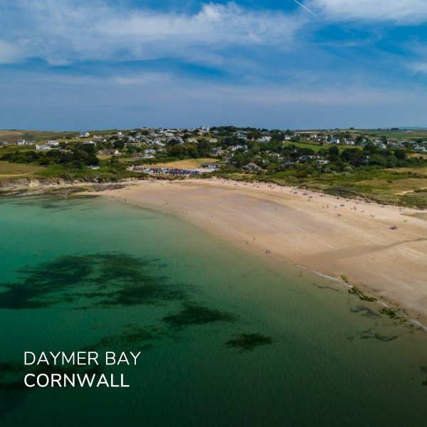 Image of the sands of Daymer Bay beach near Polzeath, Cornwall. A walking hidden gem