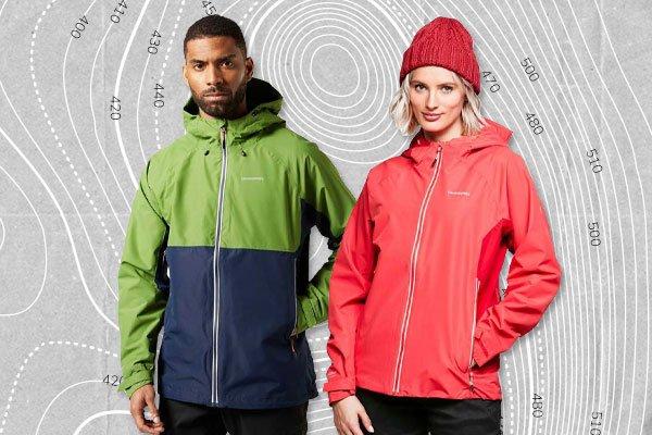 An image of a man and a woman standing next to each other wearing Craghoppers waterproof jackets.