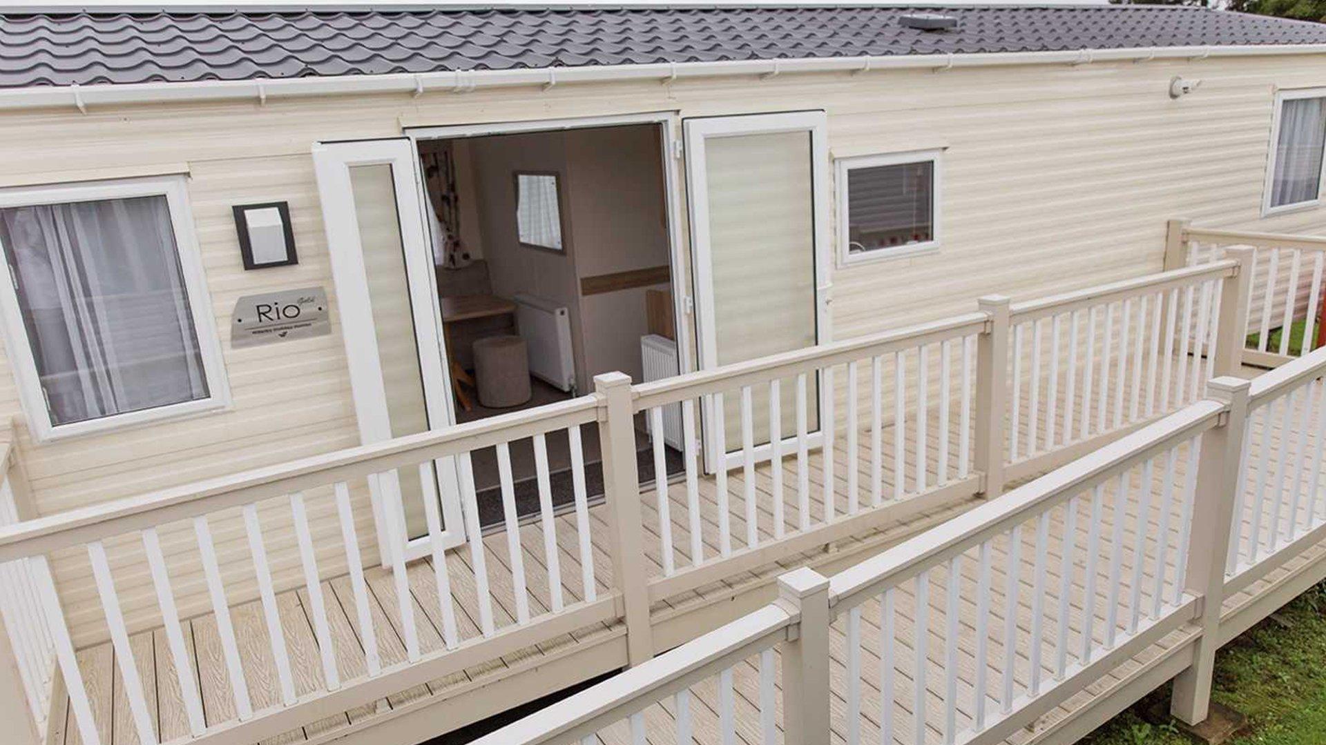 Image of an adapted Caravan for wheelchair users at Haven Kiln Park 