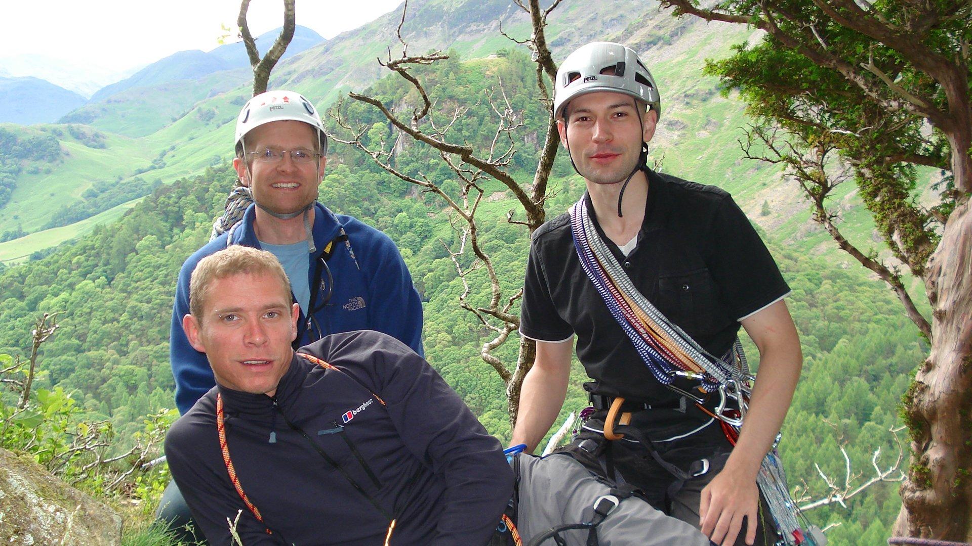 OutdoorLads posing for a photo after climbing in 2008