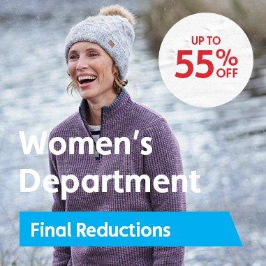 Up to 55% Off Women's Department