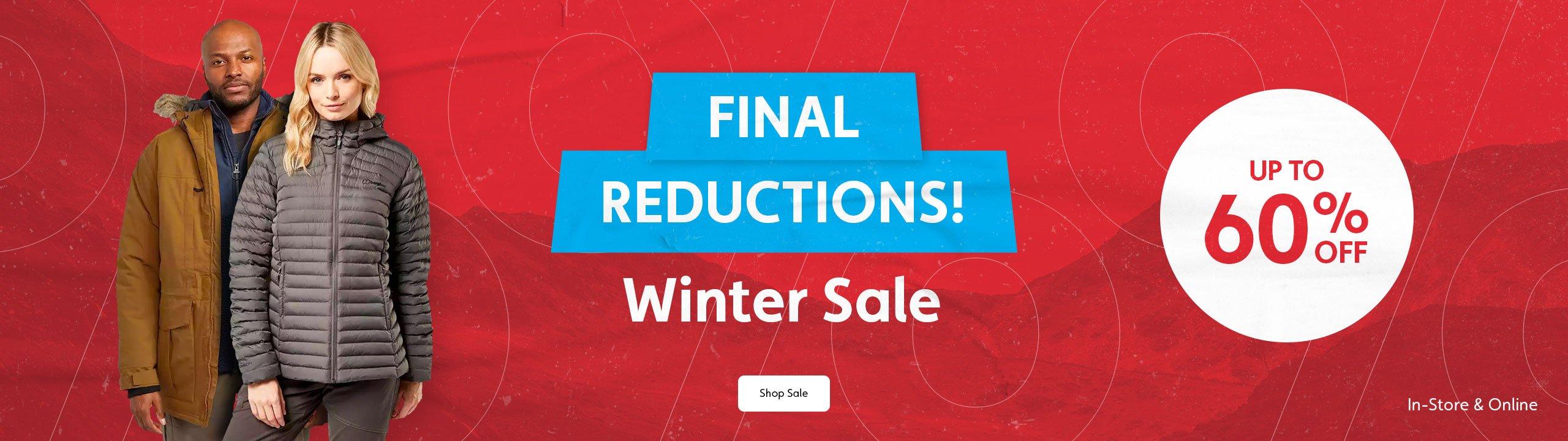 Winter Sale – Up to 60% Off - Final  Reductions!