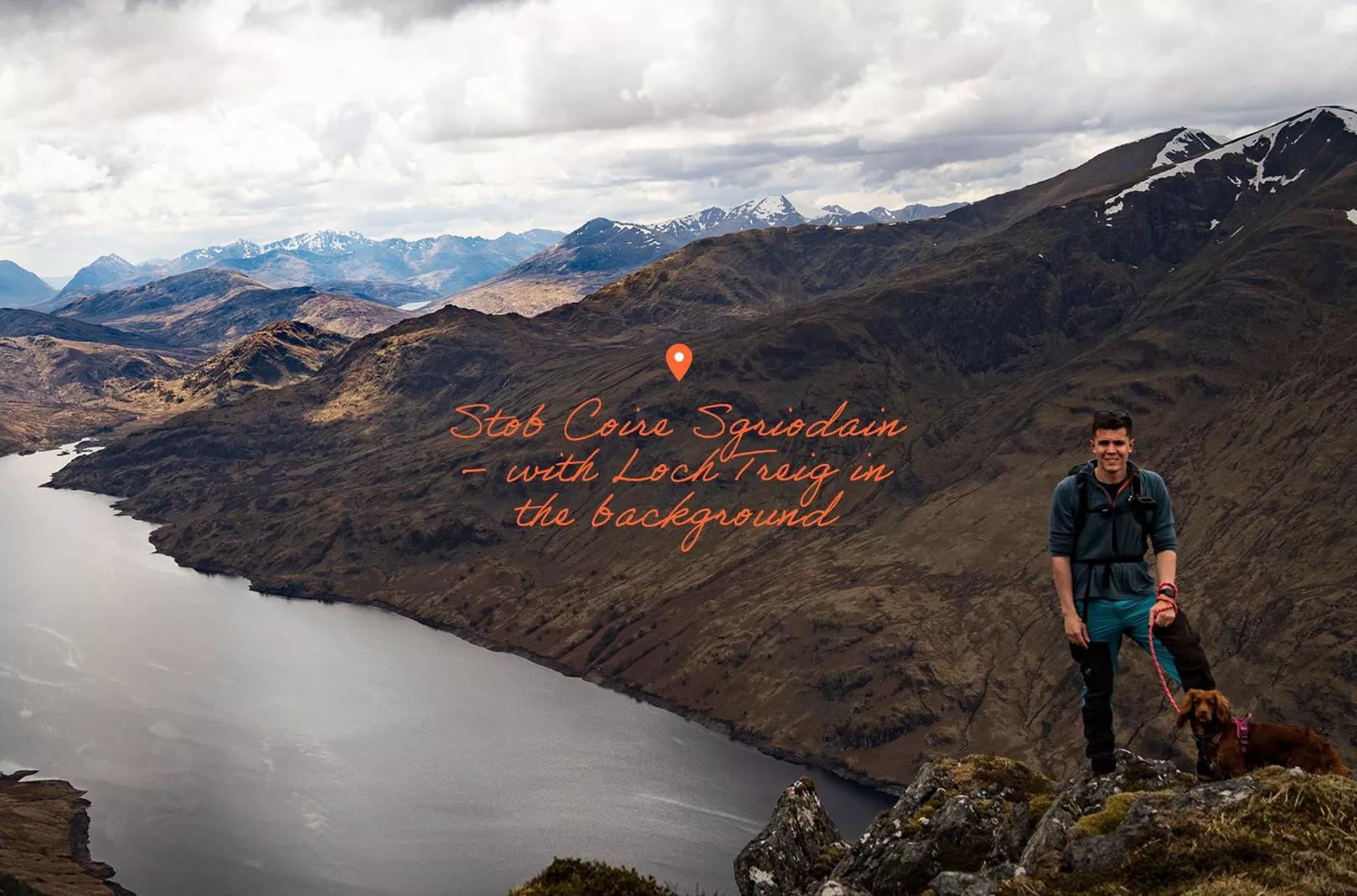 James Coutts on Stob Coire Sgriodain – with Loch Treig in the background