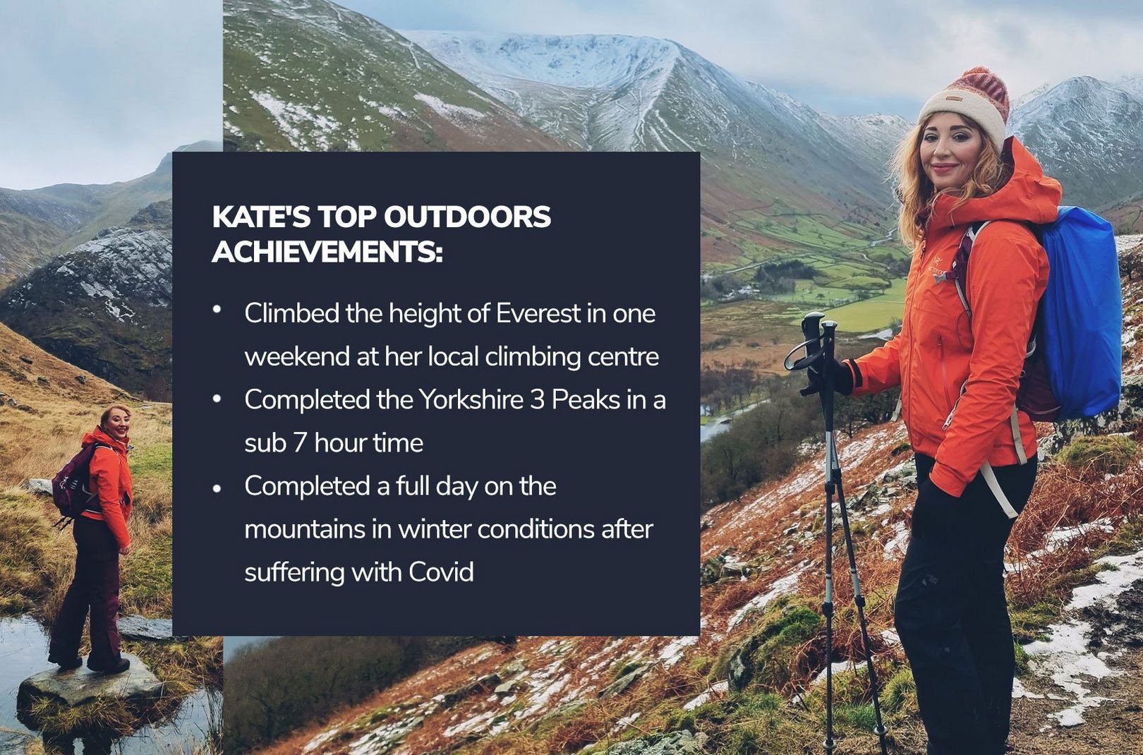 Kate Appleby's top three achievements outdoors