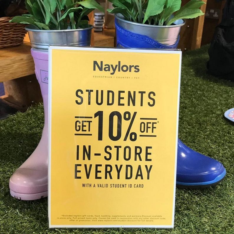 In-store - 10% Student Discount