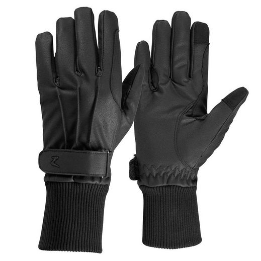 Horze Unisex PU Leather Fleece-Lined Gloves