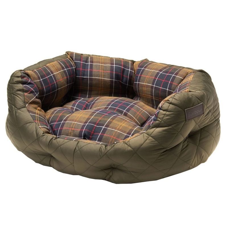 Barbour Quilted Dog Bed Olive
