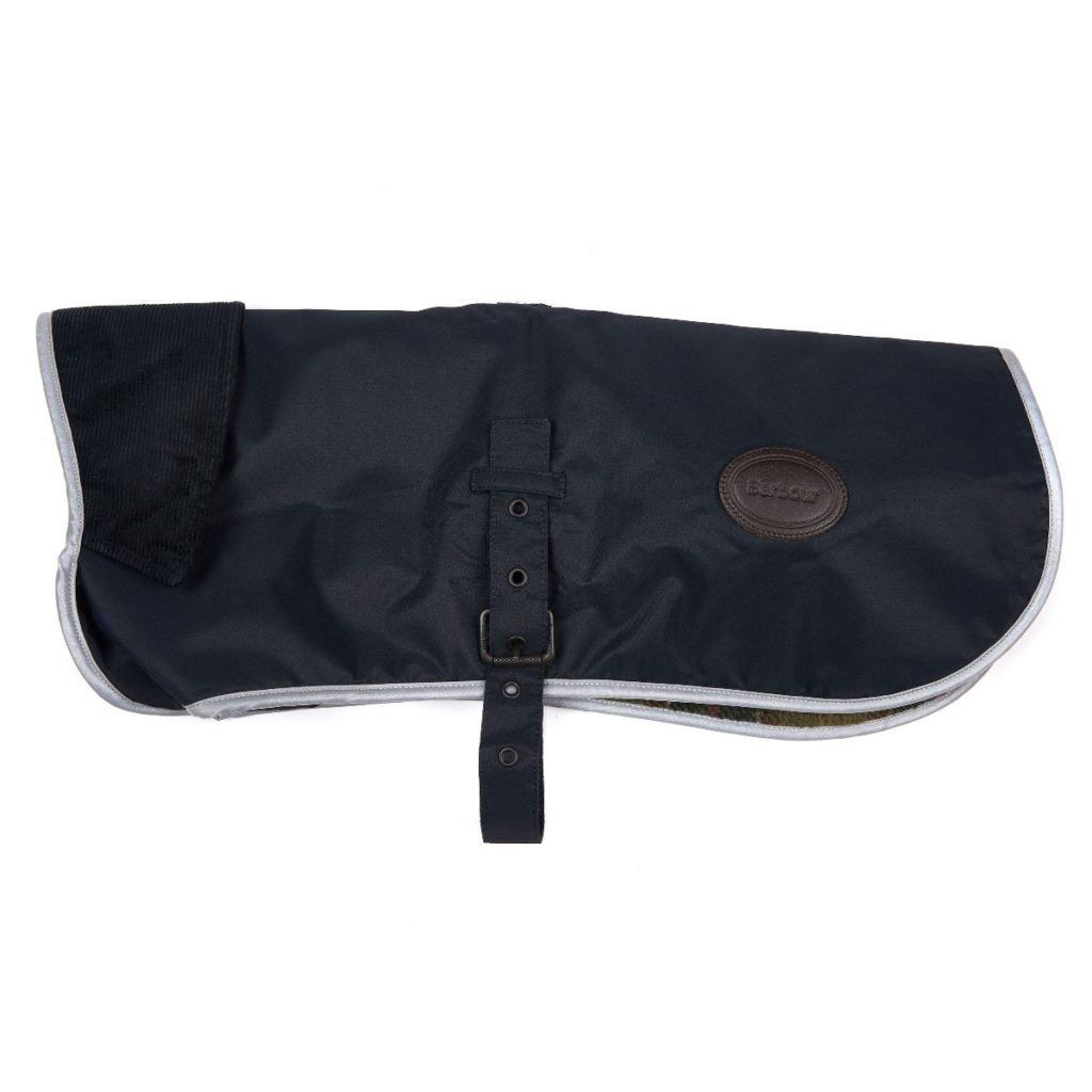 Barbour Tartan Fleece Lined Dog Coat Navy
