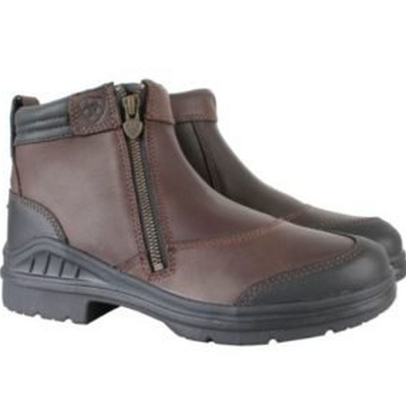 Ariat® Ladies Barnyard Side Zip Riding Boots Dark Brown