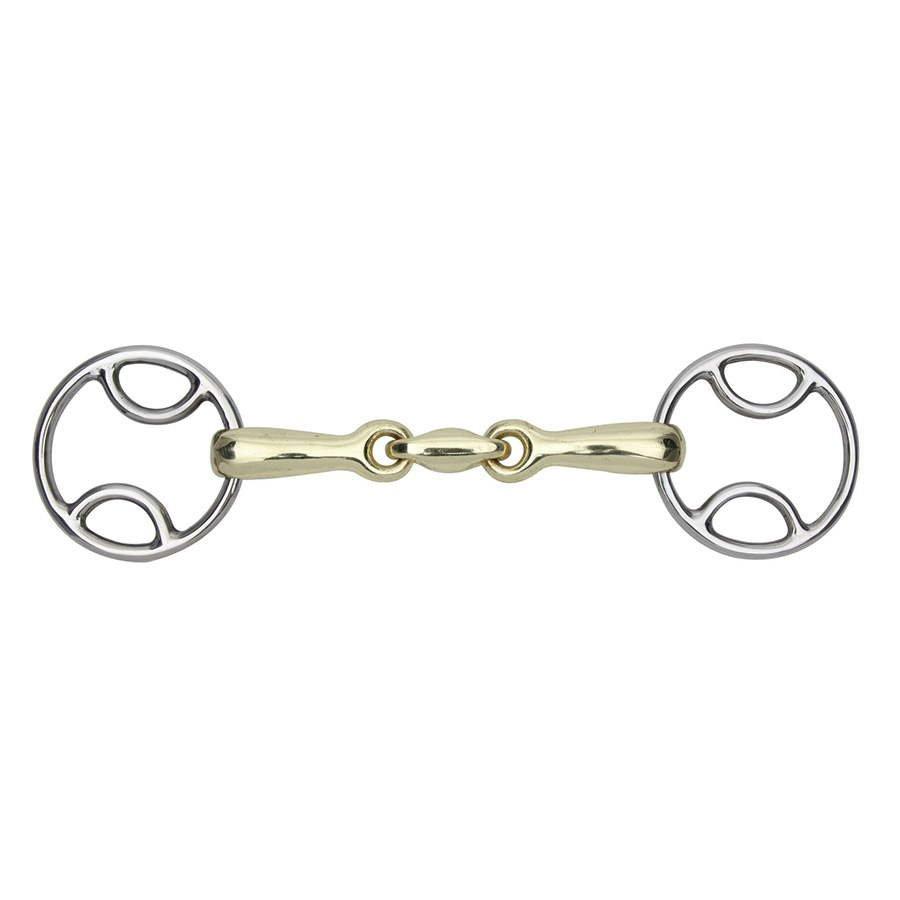 Shires Brass Alloy Training Bit Loose Ring Snaffle RRP £22.99.
