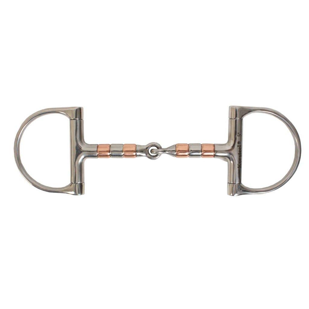 Korsteel D-Ring Snaffle with Copper Rollers RRP £17.99