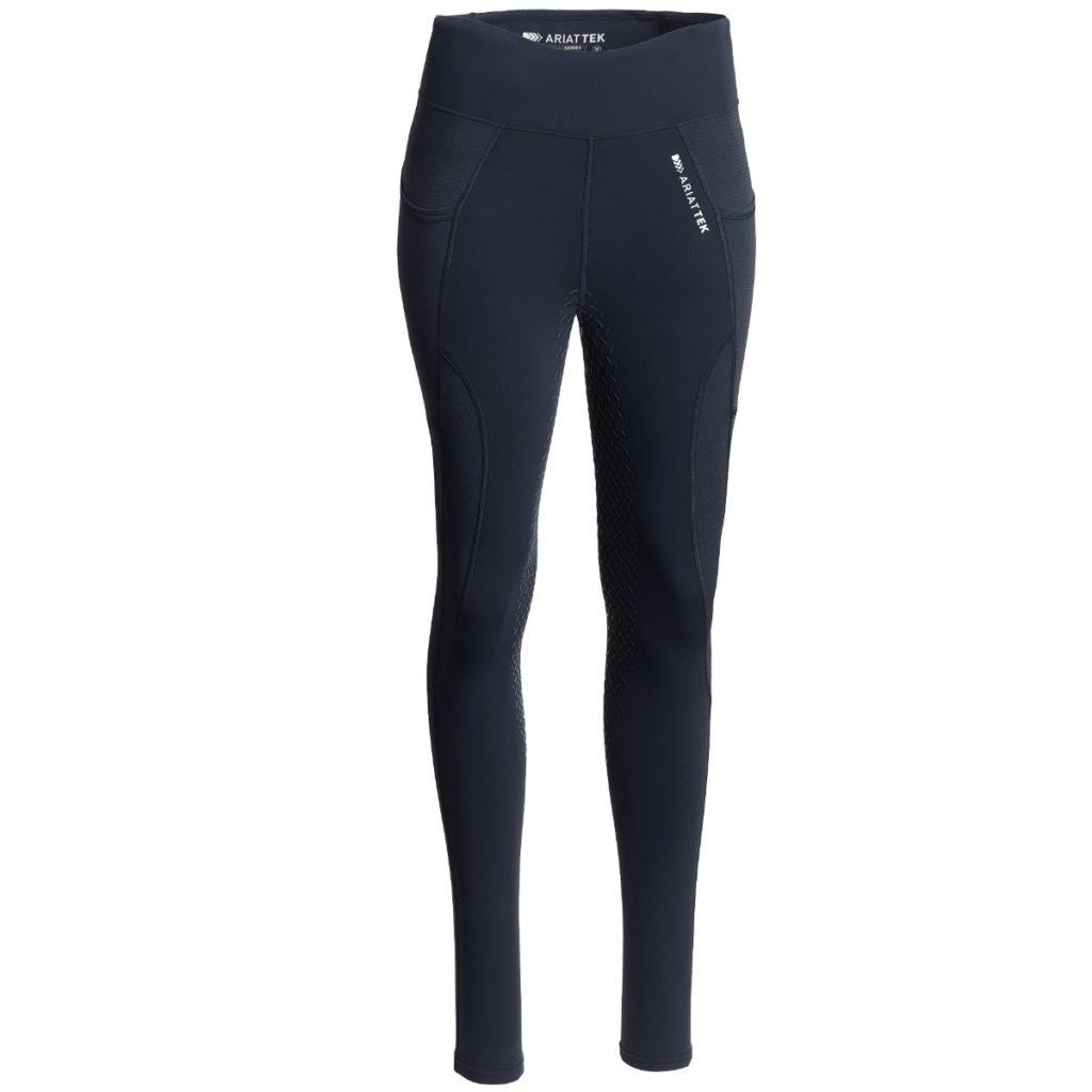 Ariat Ladies Prevail Insulated Full Seat Tights Navy Reflective