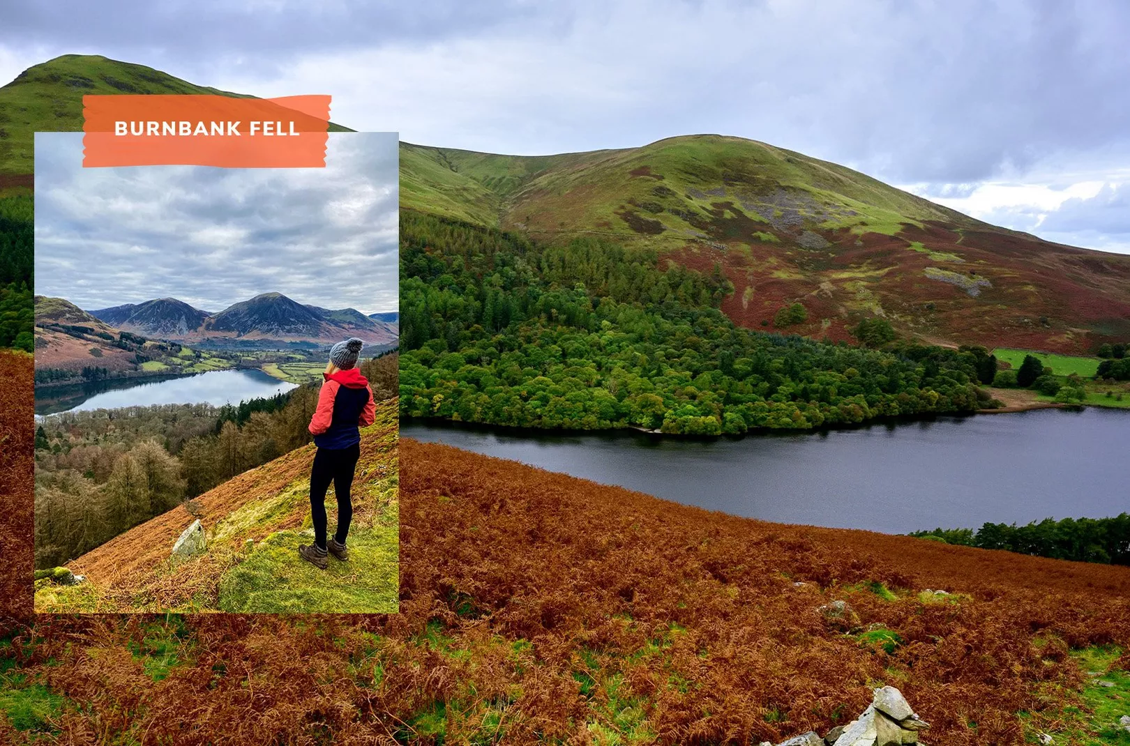 Kate Henry climbing Burnbank Fell in the Lake District