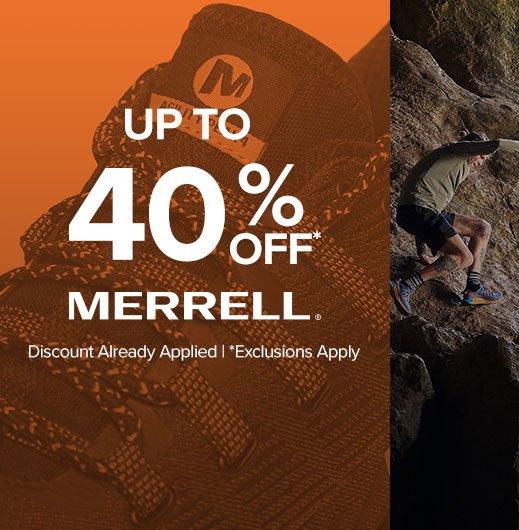 Up To 40% OFF Merell* - Shop Merrell
