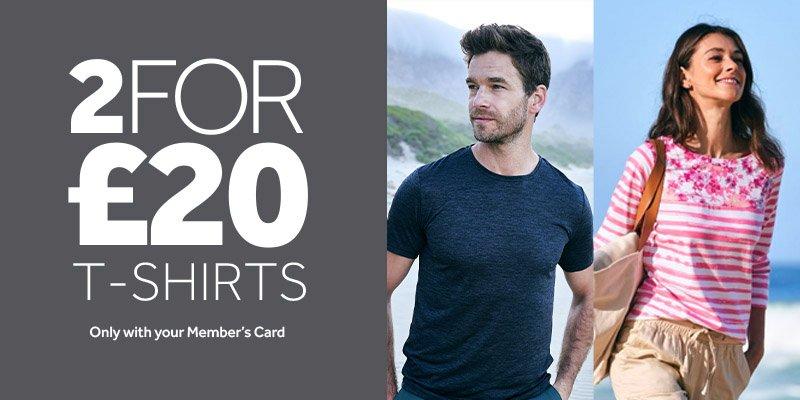 2 for £20 T-Shirts