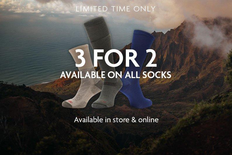 3 for 2 on all socks