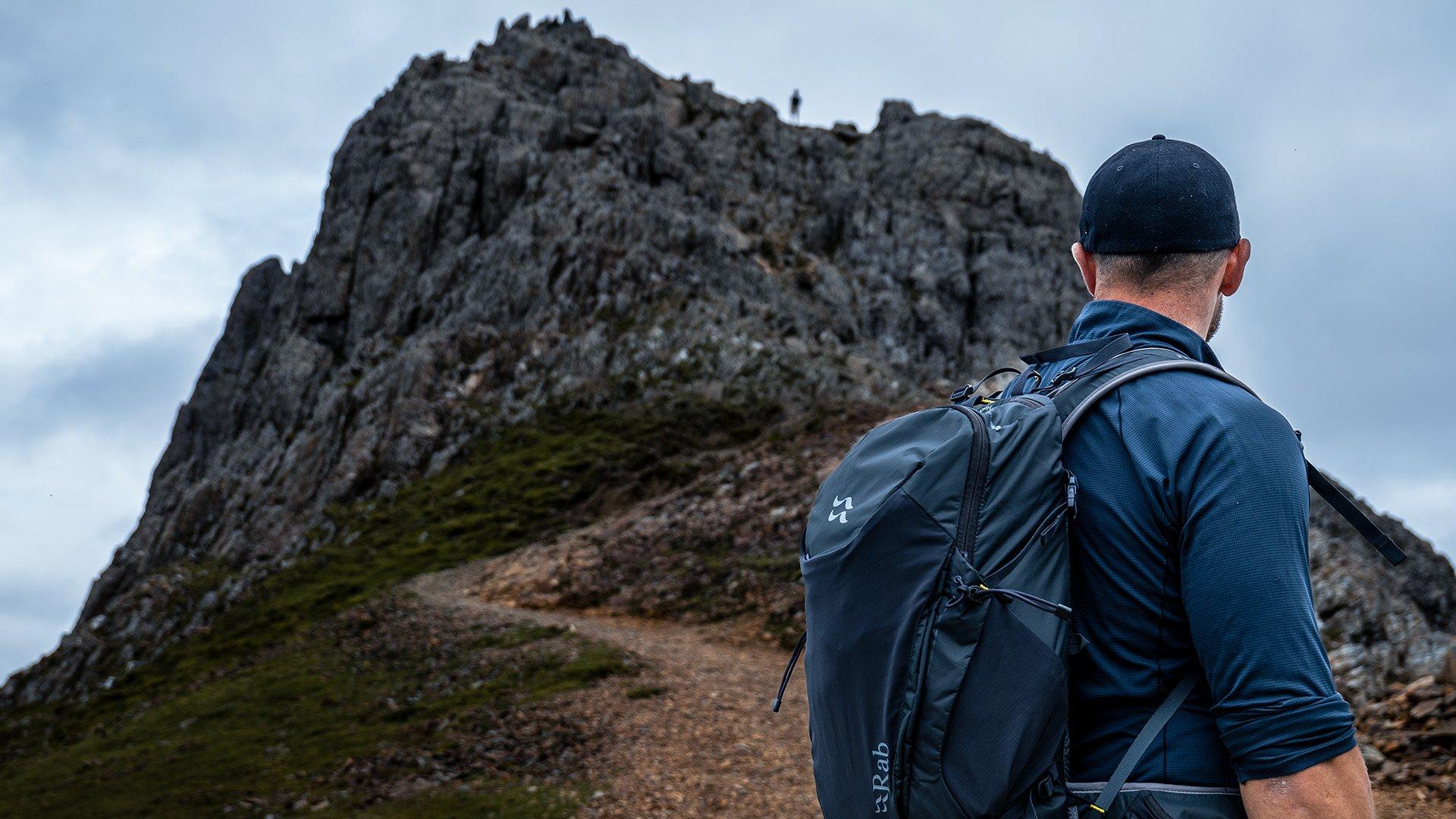 Alex from Scramble this UK taking on Crib Goch in Snowdonia, Wales