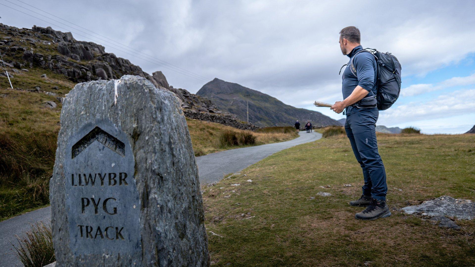 Alex from Scramble this UK taking on Crib Goch in Snowdonia, Wales