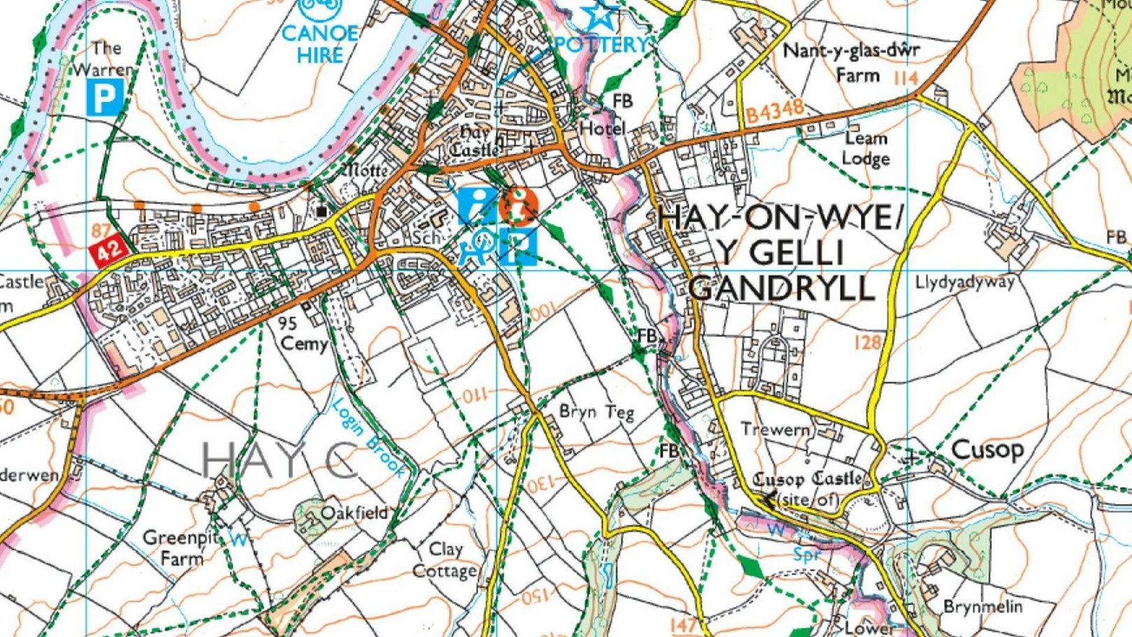 Hay Wales Map