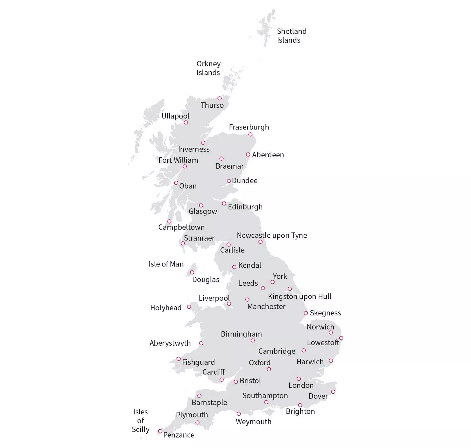 Map of Great Britain