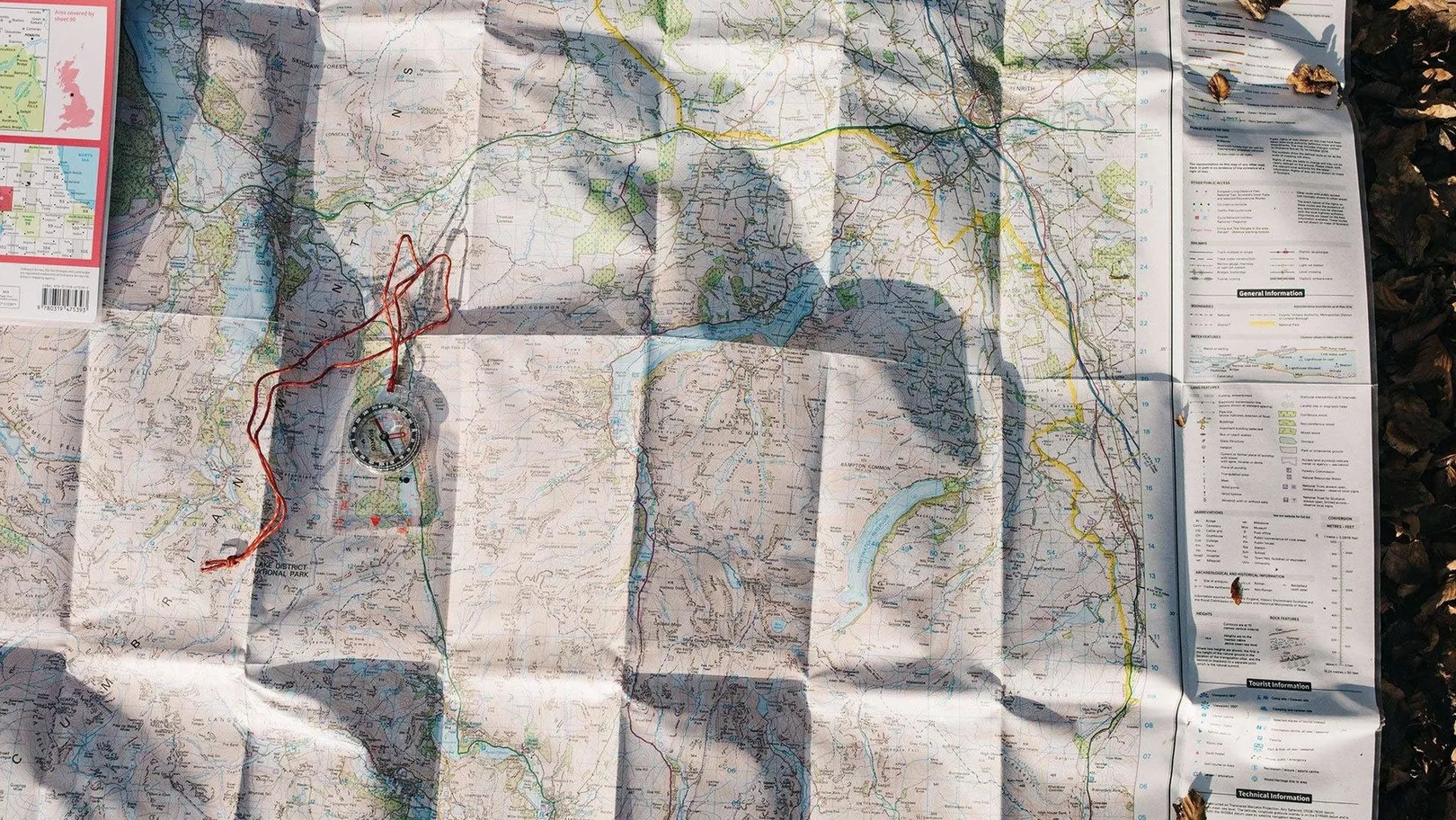 Compass on Map