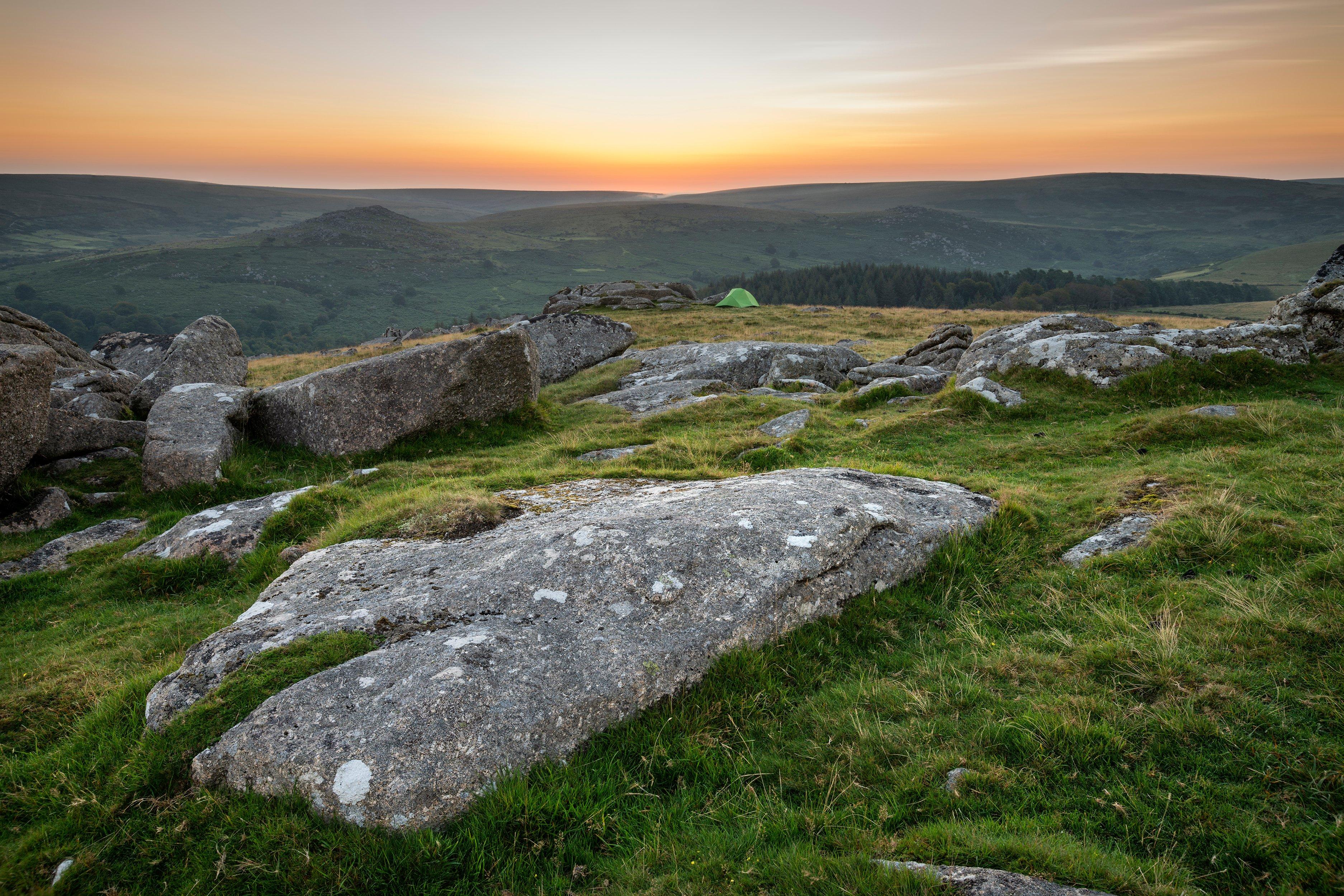 wild camping in Dartmoor national park