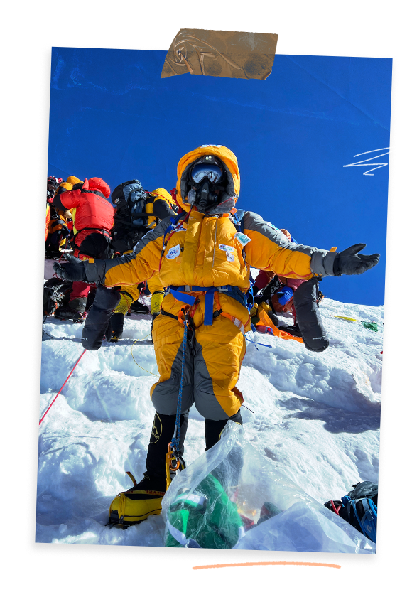 Akke Rahman at the summit of Kilimanjaro