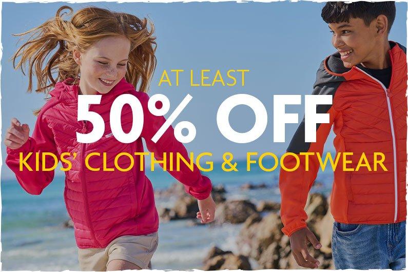 At Least 50% Off Kids Clothing & Footwear