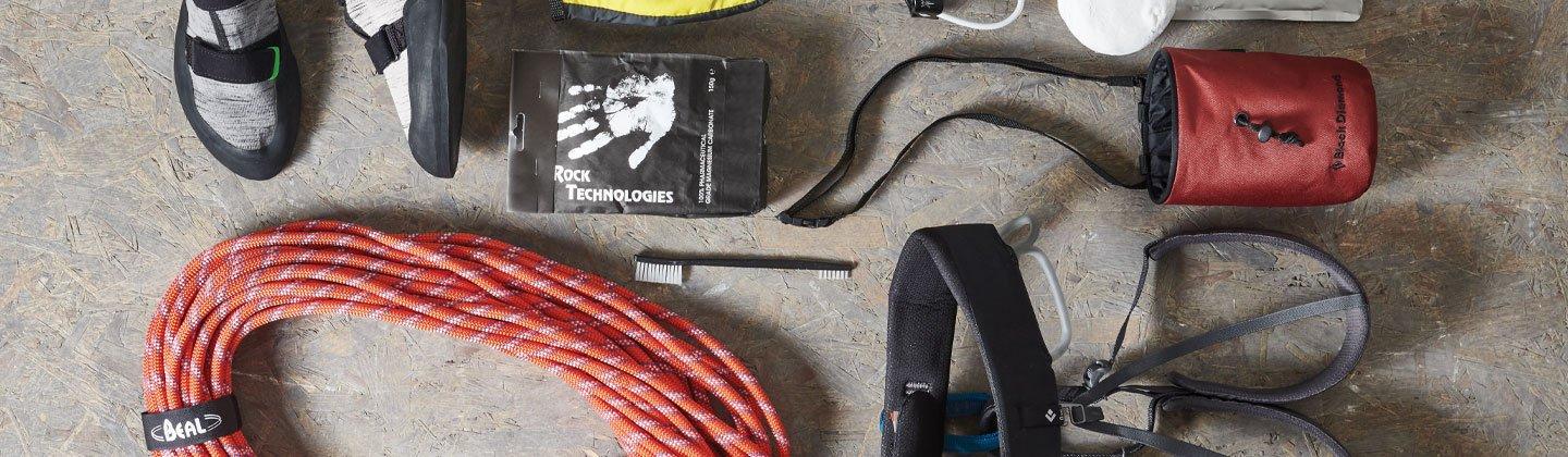 Indoor Bouldering Essentials Flatlay