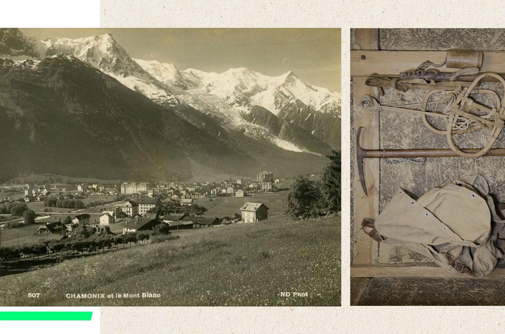 old scrapbook images of Chamonix in France