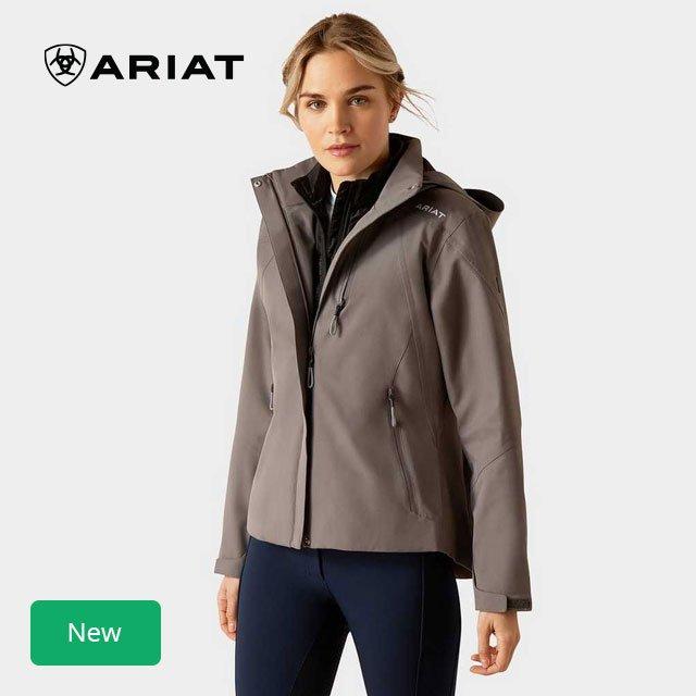 Ariat Womens Coastal Waterproof Jacket Plum Grey
