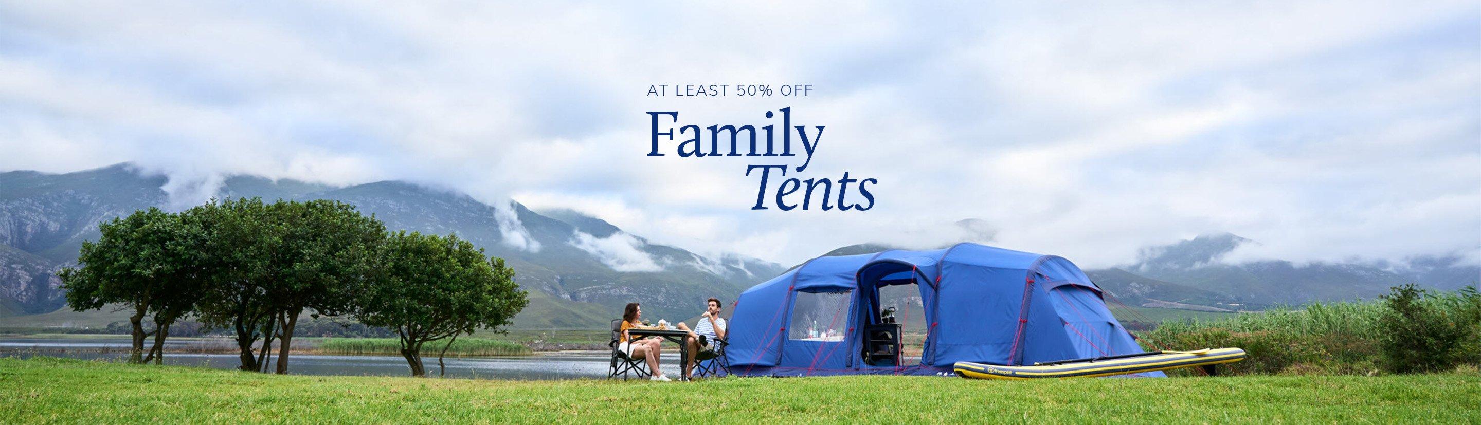 At Least 50% off Family Tents
