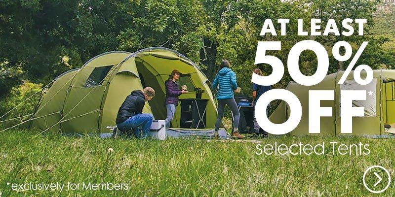 AT LEAST 50% off Tents