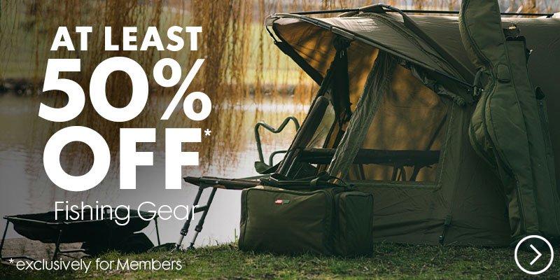 Fishing AT LEAST 50% off