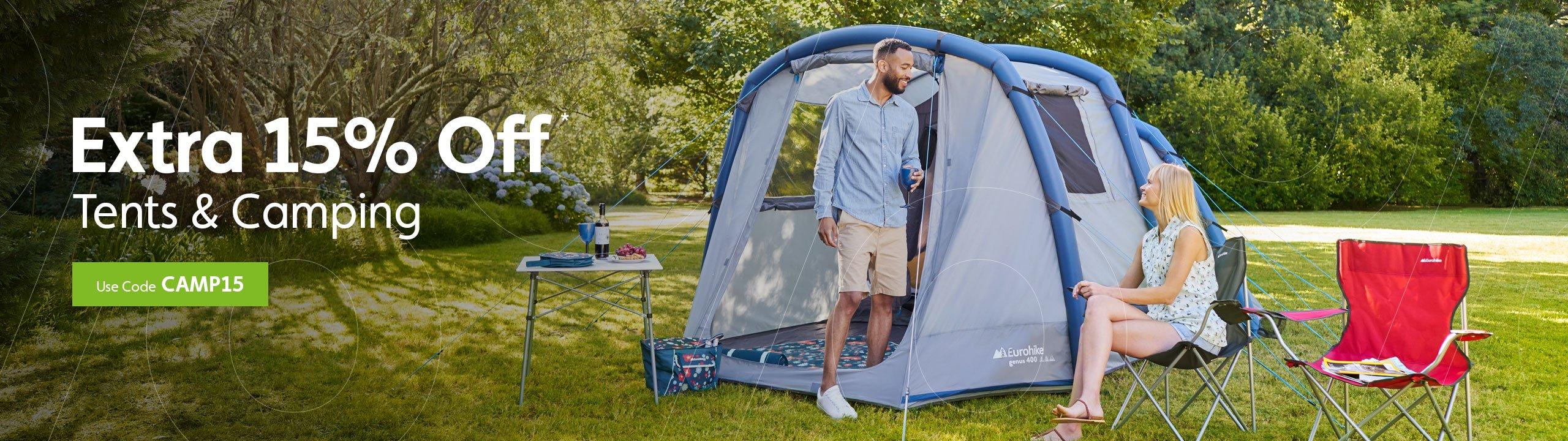 Extra 15% OFF* Tents & Camping With Code CAMP15