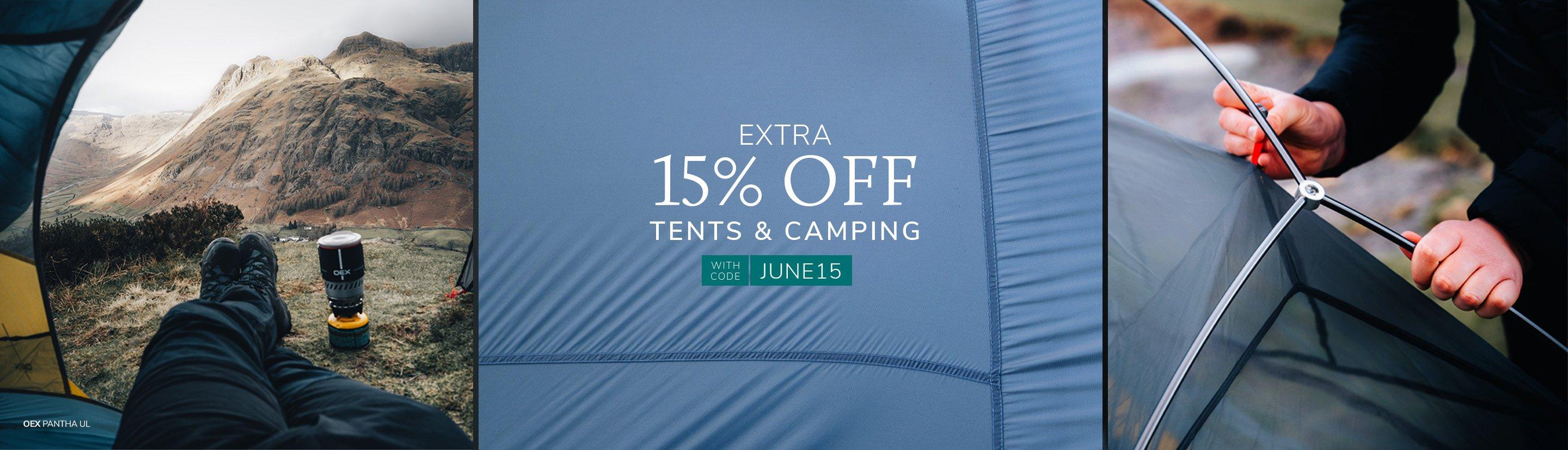 Extra 15% Off Tents And Camping Use Code: JUNE15