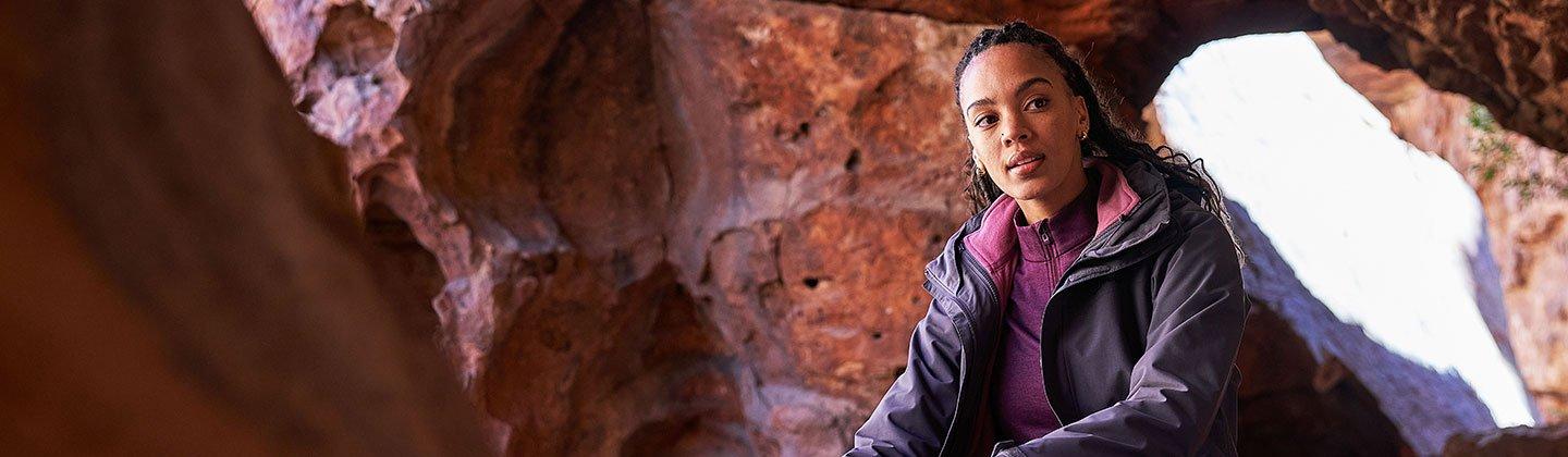 Woman wearing a 3-in-1 jacket