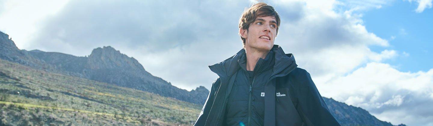 Man walking in a 3in1 jacket