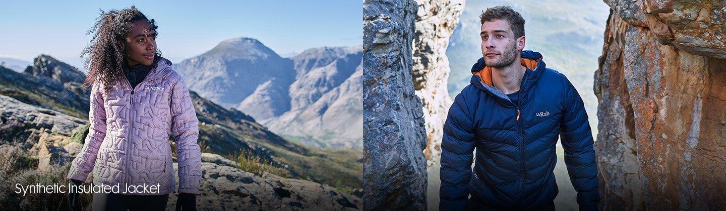 Examples of two synthetic insulated jackets