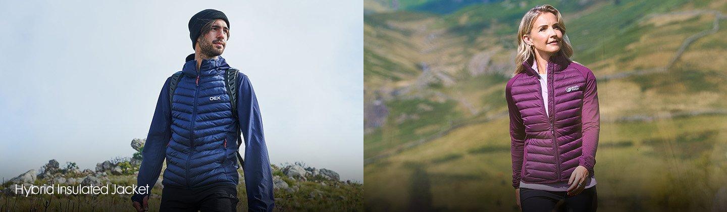 Examples of two hybrid insulated jackets